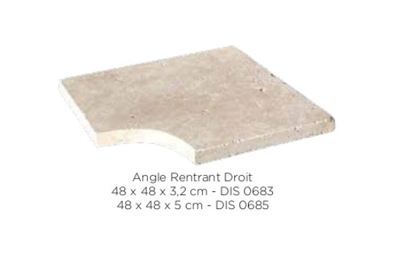 Travertin Classic Angle Rentrant Droit X X Cm Cerabagno