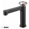 IMEX  OLIMPO - MITIGEUR LAVABO - BDC033-1NOR/Noir doré rose